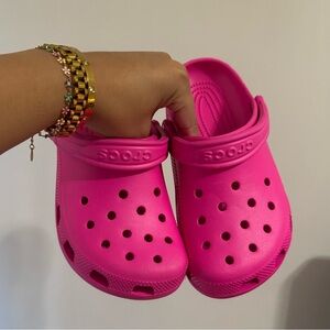 Hot pink crocs